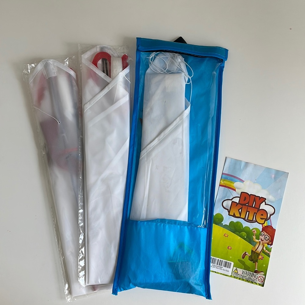 Kite Kit - Qty 3 DIY Kites - Kids Craft Decorating Activity Outside Fun Toy